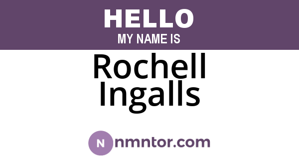 Rochell Ingalls