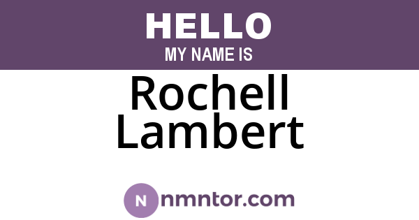 Rochell Lambert