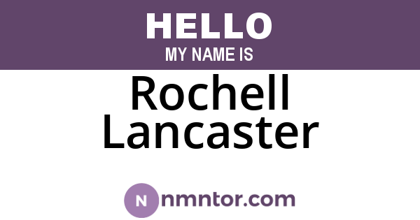 Rochell Lancaster
