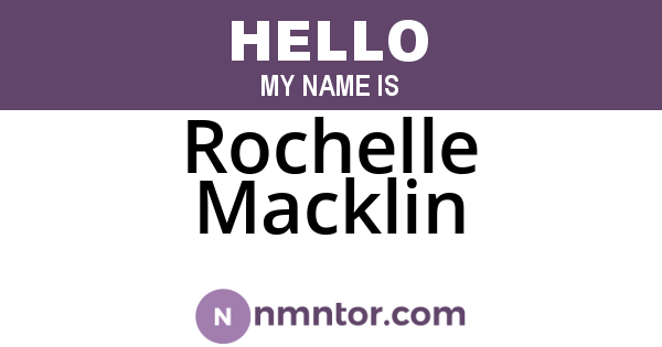 Rochelle Macklin