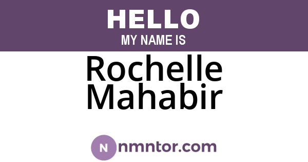 Rochelle Mahabir