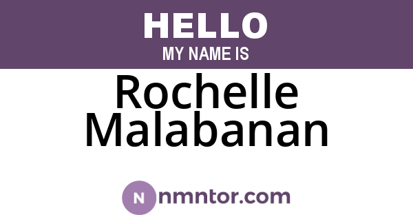 Rochelle Malabanan