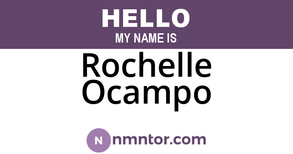 Rochelle Ocampo