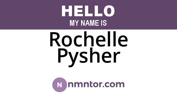 Rochelle Pysher
