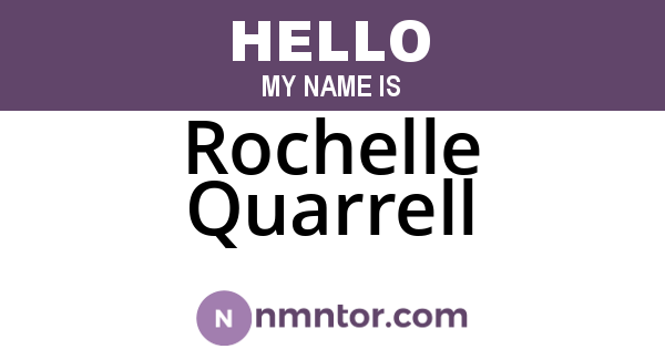 Rochelle Quarrell