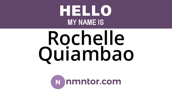 Rochelle Quiambao