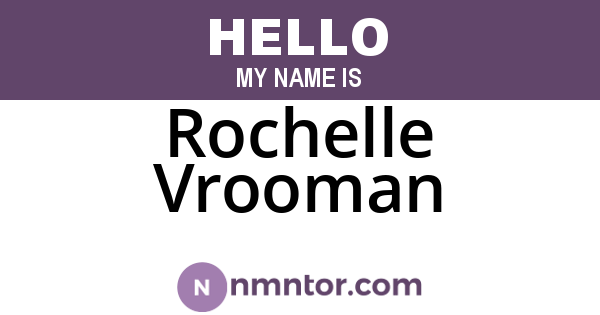 Rochelle Vrooman