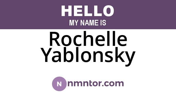 Rochelle Yablonsky