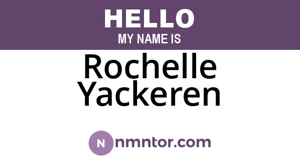 Rochelle Yackeren