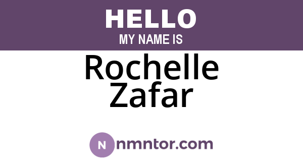 Rochelle Zafar