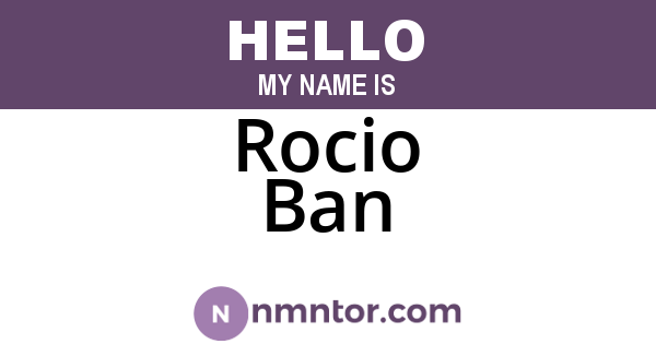 Rocio Ban
