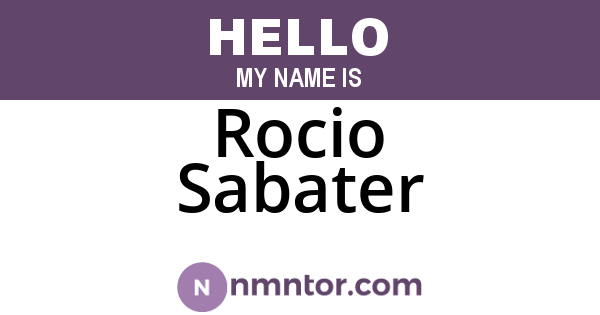 Rocio Sabater