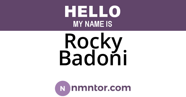 Rocky Badoni