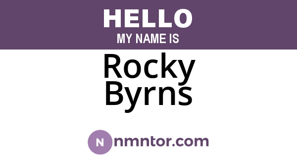 Rocky Byrns
