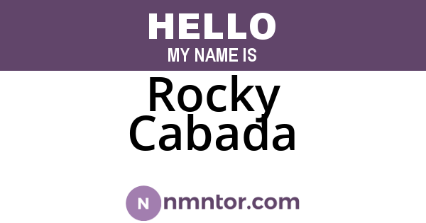 Rocky Cabada
