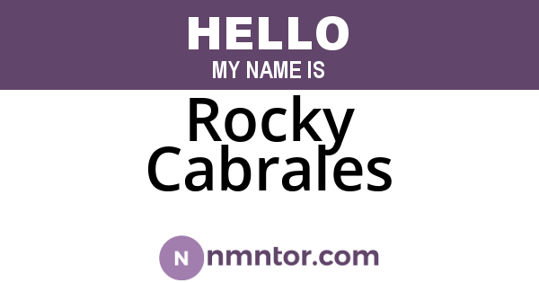 Rocky Cabrales
