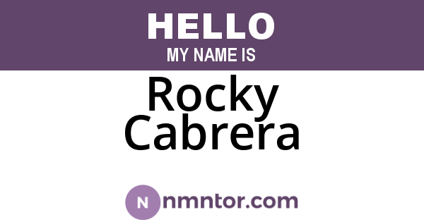 Rocky Cabrera