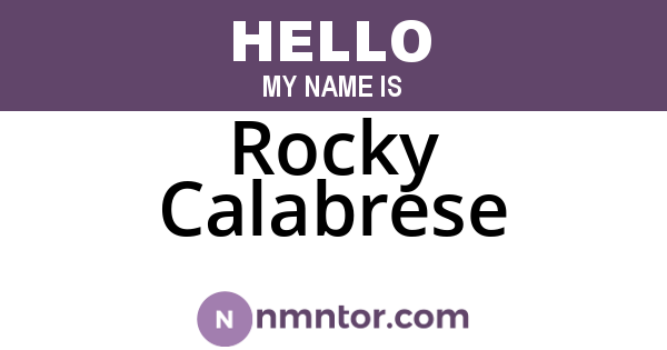Rocky Calabrese