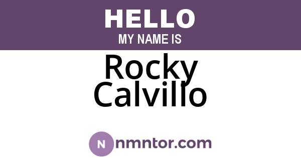 Rocky Calvillo