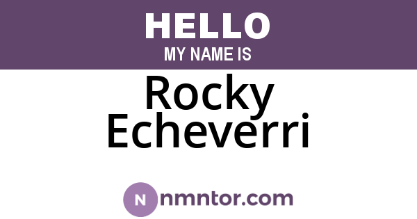Rocky Echeverri