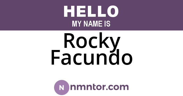 Rocky Facundo