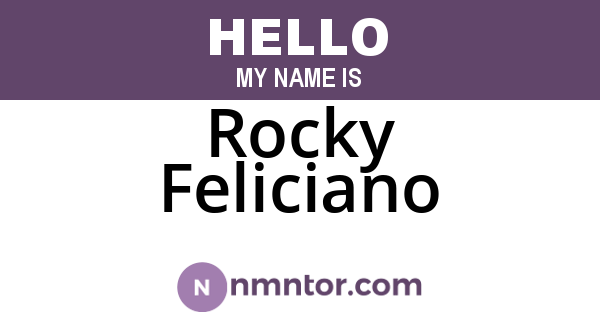 Rocky Feliciano
