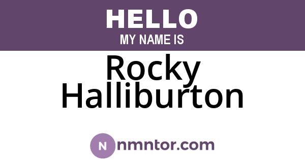 Rocky Halliburton