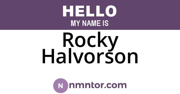 Rocky Halvorson