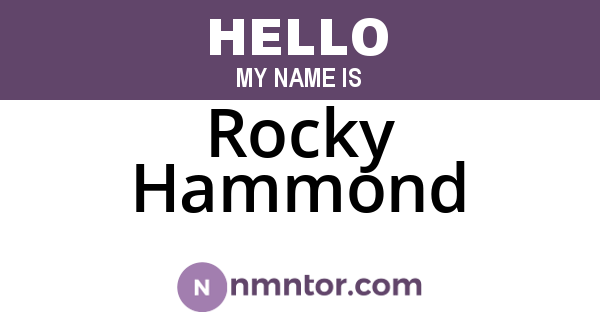 Rocky Hammond