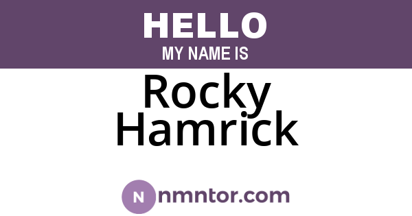 Rocky Hamrick
