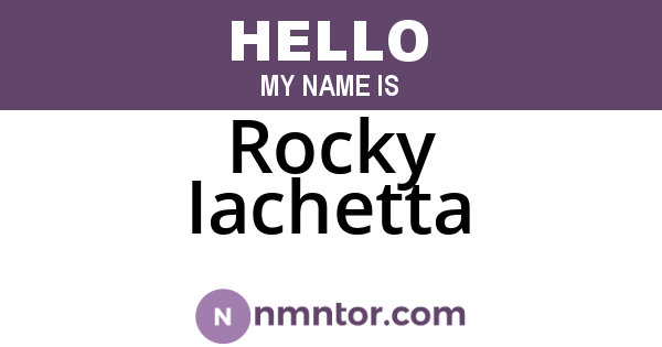 Rocky Iachetta