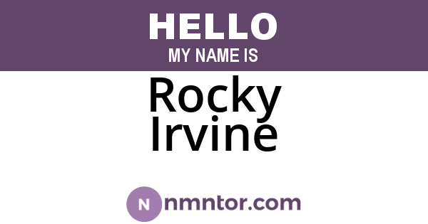 Rocky Irvine