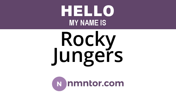 Rocky Jungers
