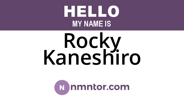 Rocky Kaneshiro