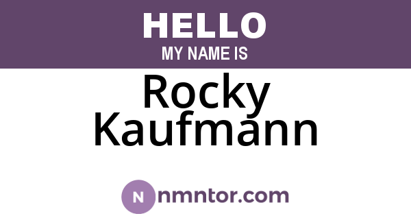 Rocky Kaufmann