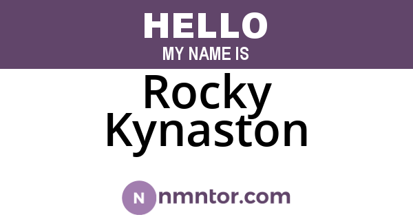 Rocky Kynaston