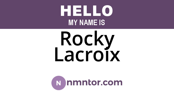 Rocky Lacroix