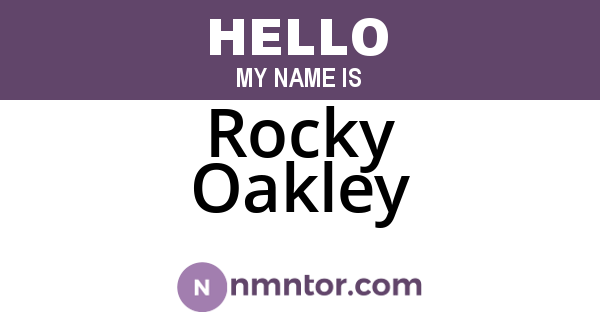 Rocky Oakley