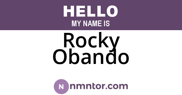 Rocky Obando