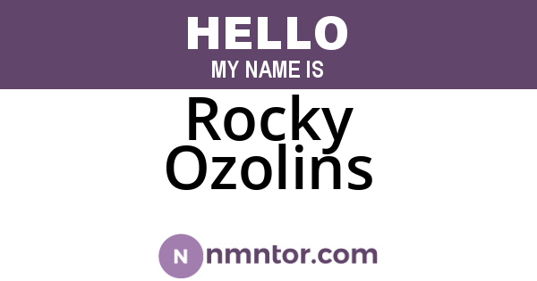 Rocky Ozolins
