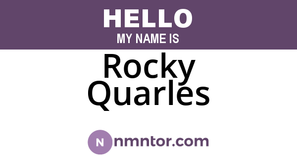 Rocky Quarles