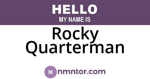 Rocky Quarterman