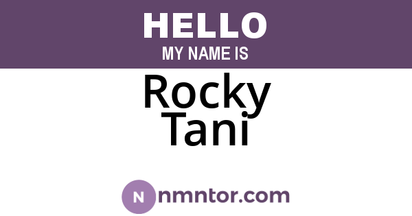 Rocky Tani