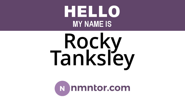 Rocky Tanksley
