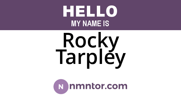 Rocky Tarpley