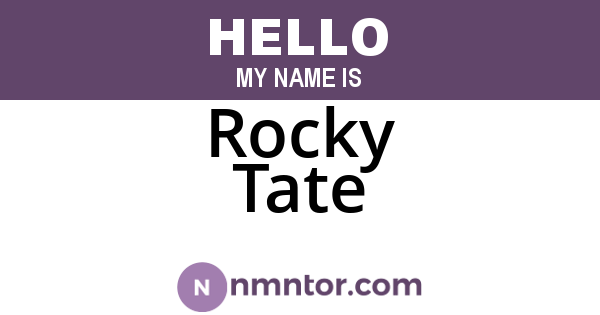 Rocky Tate