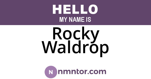 Rocky Waldrop