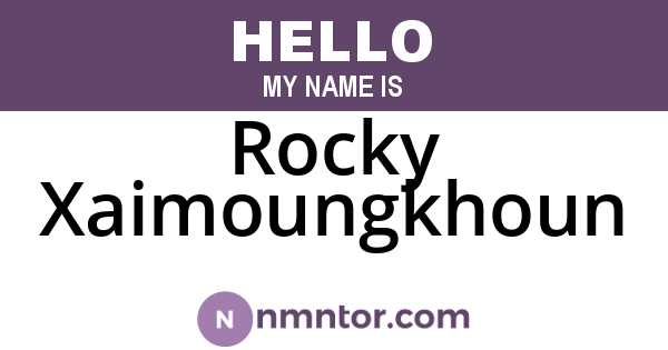 Rocky Xaimoungkhoun