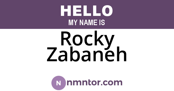 Rocky Zabaneh