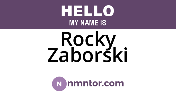 Rocky Zaborski